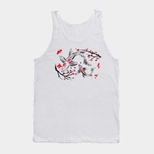 Red Carp in Japanese Style. Artwork By Annalisa Amato Tank Top